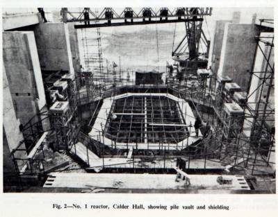 The Calder Hill reactor under construction in the 1950s